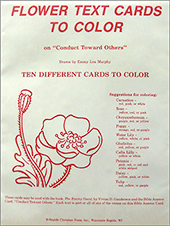 Flower Text Cards to Color: Verses on Conduct Toward Others by Vivian D. Gunderson